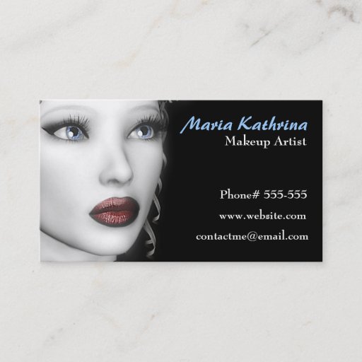 Customizable BW Portrait Business Card