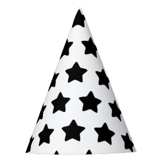 BW Stars Party Hat