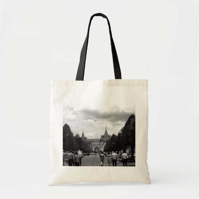 BW Thailand Bangkok Tourist royal palace entrance Tote Bag (Front)