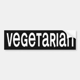 BW_vegetarian Bumper Sticker