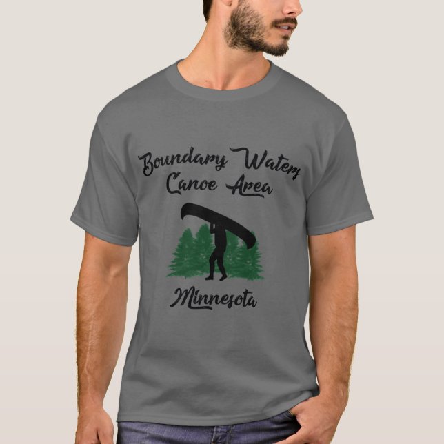 BWCA Boundary Waters Canoe Area Minnesota Design T-Shirt (Front)