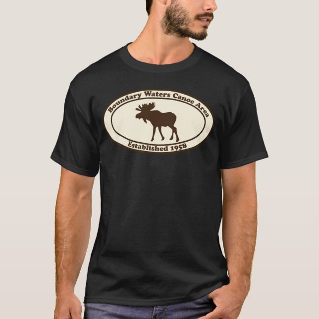 BWCA Boundary Waters Canoe Area Minnesota Moose T-Shirt (Front)