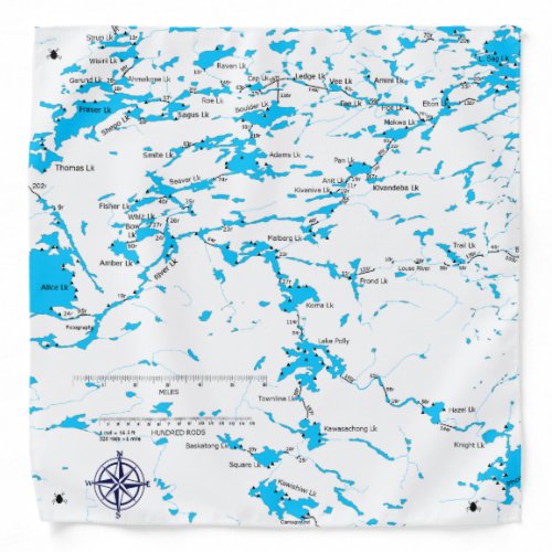 BWCA map Malberg Lk Bandana