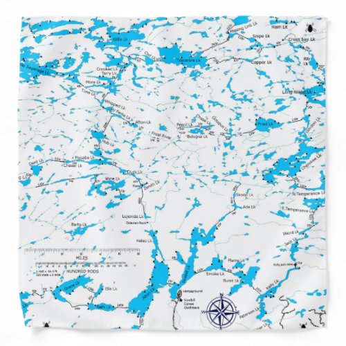 BWCA map Sawbill Bandana