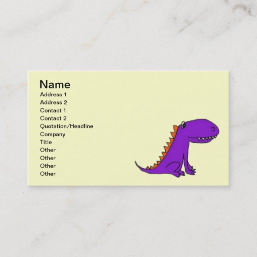 Customizable BX- Purple Dragon Business Cards