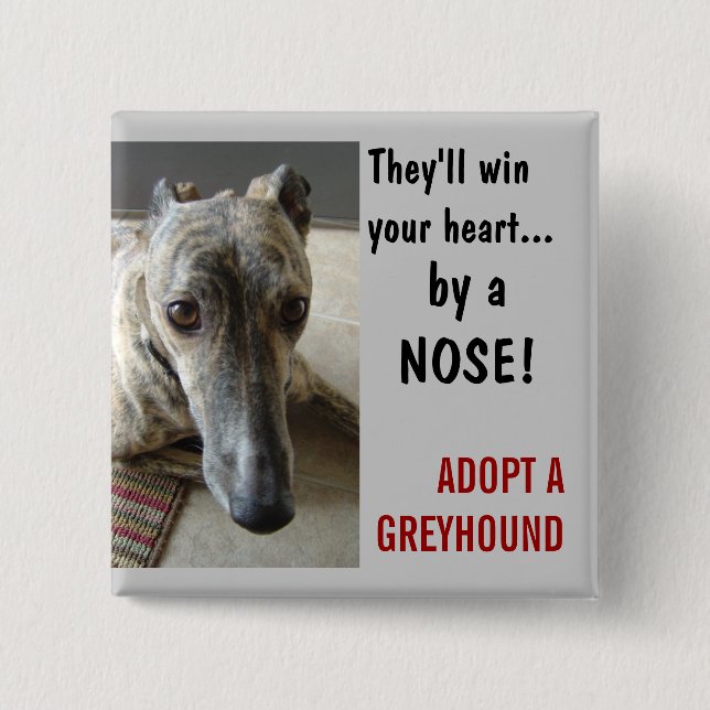 by a NOSE! Pinback Button (Front)