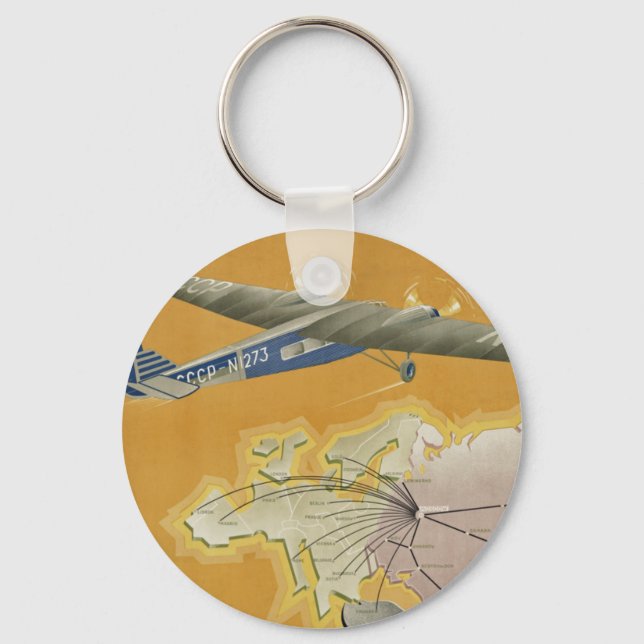 By Air to USSR Keychain (Front)