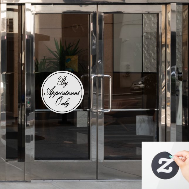 By Appointment Only | Script Font Window Cling (Office Door)