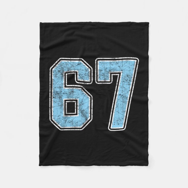 By Blue 67 Six Seven Meme  Fleece Blanket (Front)
