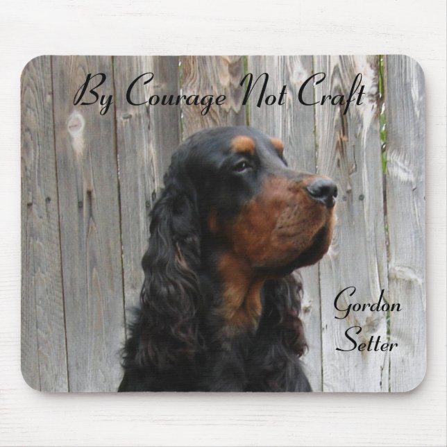 By Courage Not Craft, Gordon Setter Mousepad (Front)
