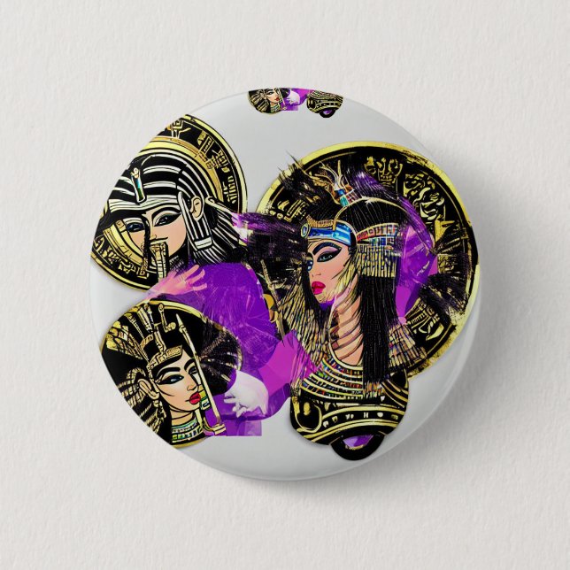 By Deception League "Egyptian Punk Goddess" Button (Front)