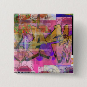 By Deception League "Neo-Graffiti" Button