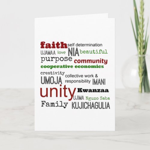 By Definition Kwanzaa Holiday Greeting Cards