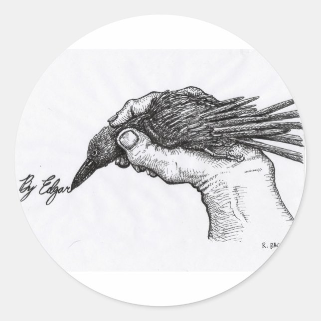 By Edgar Classic Round Sticker (Front)