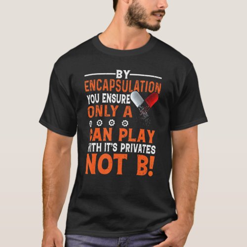 By Encapsulation You Ensure Only A Programmer Nerd T_Shirt