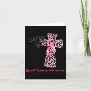 By Faith Breast Cancer Awareness Christian Jesus W Card