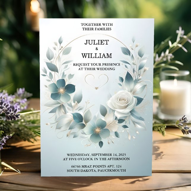 By Fancy Metal Glam Shiny High End Silver Wedding Invitation (Creator Uploaded)