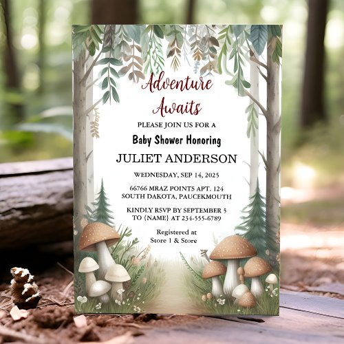 By Fun Wild Mother To Be Wood Woodland Baby Shower Invitation