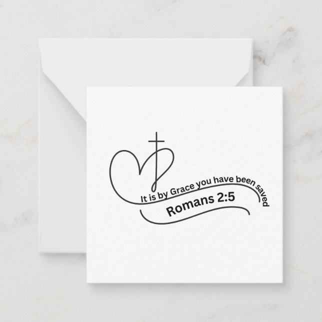 By Grace  Note Card (Front)