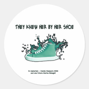 By Her Shoe Classic Round Sticker