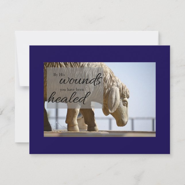 By His Wounds We are Healed Card (Front)
