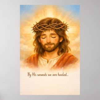 By His Wounds We Are Healed Christian Wall Art