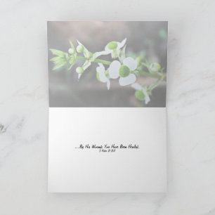 By His Wounds You Are Healed Floral Photography Card