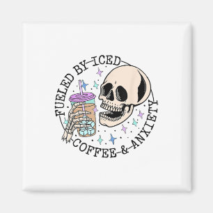 By Iced Coffee And Anxiety Mental Health Awareness Magnet