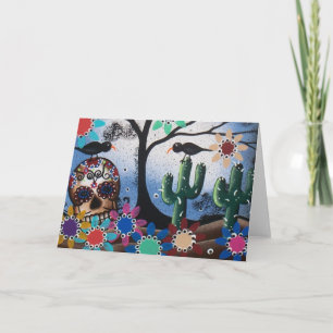 By Lori Everett_ Day Of The Dead,Mexican,Skull,DOD Card