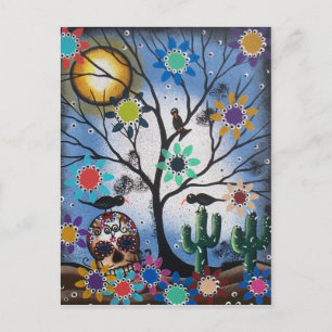By Lori Everett_ Day Of The Dead,Mexican,Skull,DOD Postcard