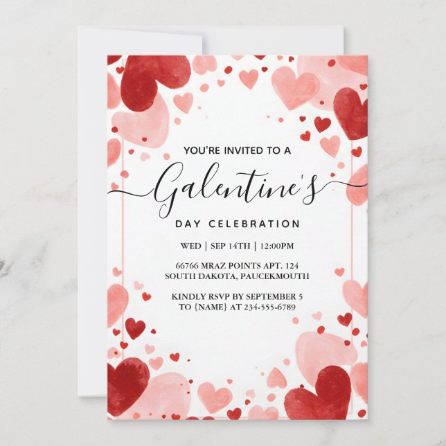By Love Cute Wife Teen Girl Galentines Day Holiday Invitation (Front)