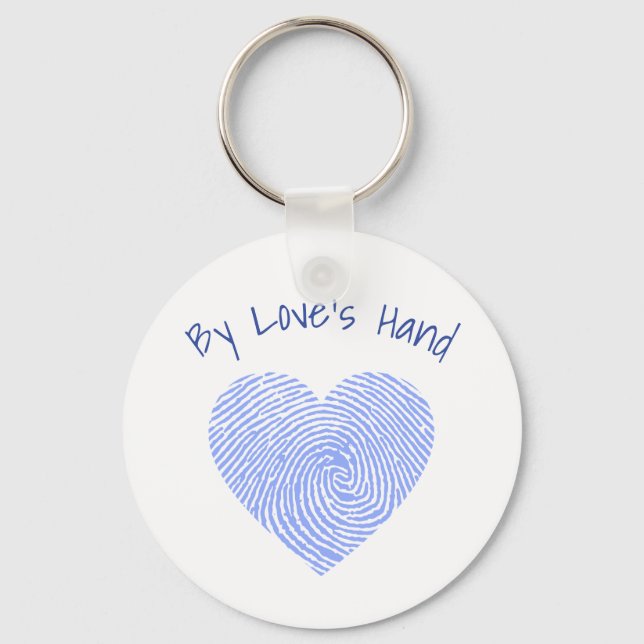 By Love's Hand Fingerprint Keychain (Front)