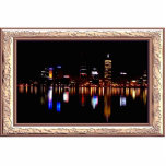 By Night Ornament<br><div class="desc">beautiful city's night view in  bronze frame... really nice  ornament gift for any occasion</div>