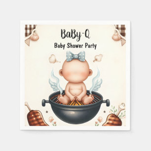 By Plaid Babyq Fun Food Steak Beef Bbq Baby Shower Napkins