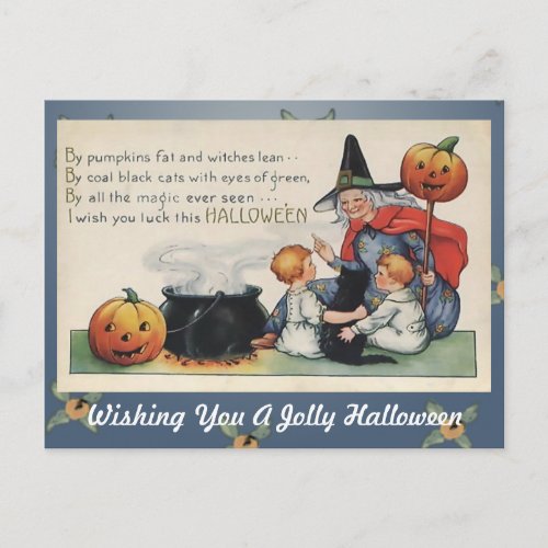 By Pumpkin Fat Vintage Halloween Art Post Card