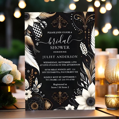 By Retro Studio Creative Illustrated Bridal Shower Invitation