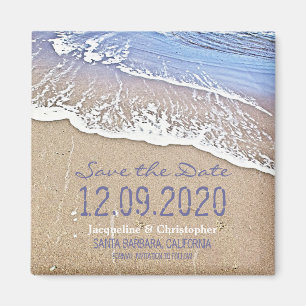 By the Beach Save the Date magnet