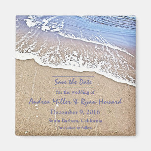 By the Beach Save the Date magnet