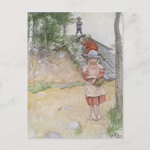 By the Cellar by Carl Larsson Postcard