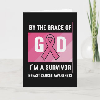 By The Grace God Breast Cancer Survivor Christian Card