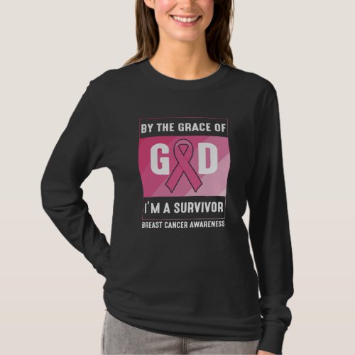 By The Grace God Breast Cancer Survivor Christian T_Shirt