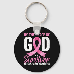 By The Grace God I#39;m A Survivor Breast Cancer A Keychain
