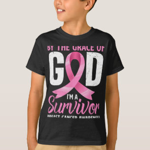 By The Grace God I#39;m A Survivor Breast Cancer A T-Shirt