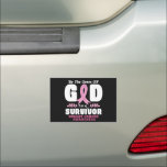 By The Grace God Im A Survivor Breast Cancer Car Magnet<br><div class="desc">By The Grace God Im A Survivor Breast Cancer Survivor</div>