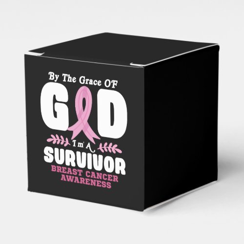 By The Grace God Im A Survivor Breast Cancer Favor Boxes