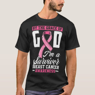 By The Grace God I'M A Survivor Breast Cancer T-Shirt