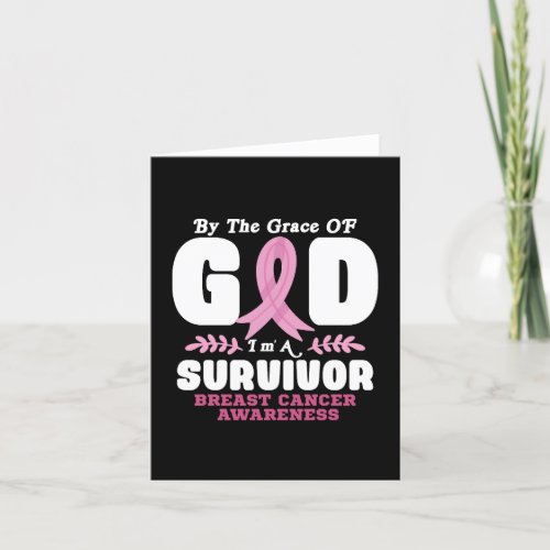 By The Grace God Im A Survivor Breast Cancer Thank You Card