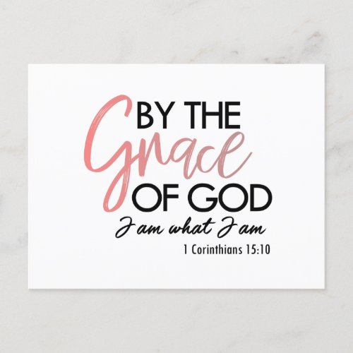 By The Grace Of God I Am What I Am Postcard