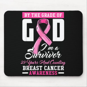 By The Grace Of God Survivor 29 Year Breast Cancer Mouse Pad