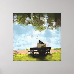 By the lake canvas print